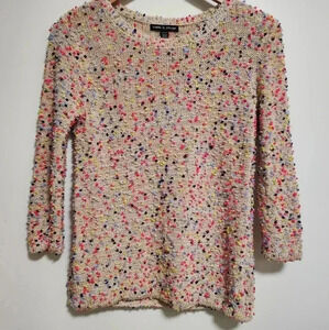 Multicolor‎ popcorn sweater